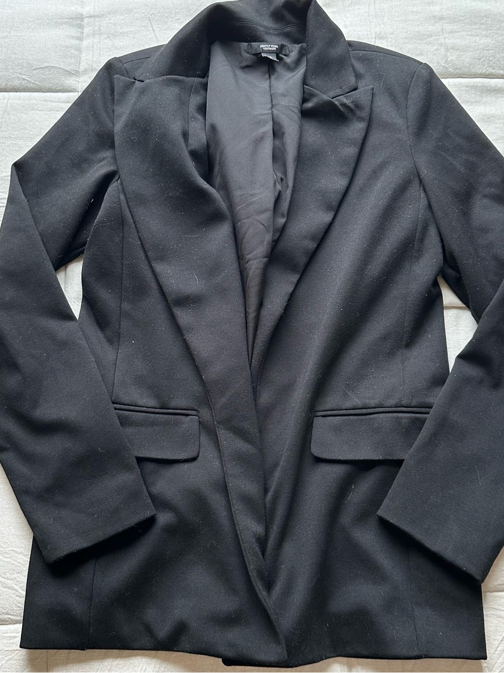 Simply Vera Vera Wang Black Tailored Women's Blazer